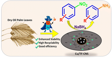 Graphical abstract: Copper-boosted thiol-functionalized carbon nanospheres from biomass: a novel non-noble metal based recoverable catalyst for efficient nitro-to-amine reduction