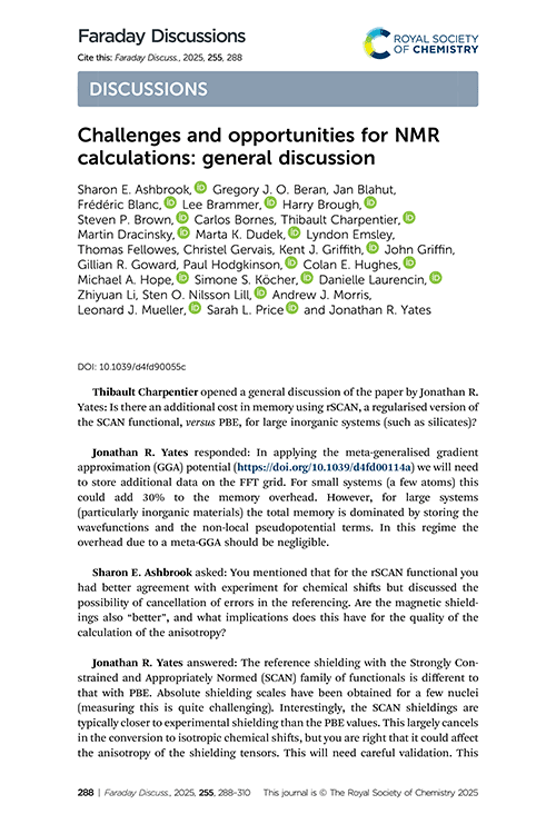Challenges and opportunities for NMR calculations: general discussion