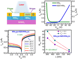 Graphical abstract: UV to NIR photodetection in lateral homojunction PN diode of WSe2 achieved via IGZO sputtering
