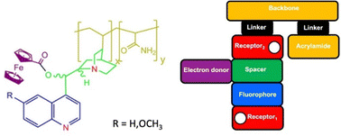 Graphical abstract: Logic gate copolymers of cinchona alkaloid-ferrocene derivatives