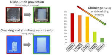 Graphical abstract: VTMS-based aerogel structure preservation: the influence of the sol–gel synthesis composition, aging process, and double-crosslinking