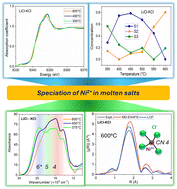 Graphical abstract: Correlative analysis of Ni(ii) coordination states in molten salts using a combination of X-ray and optical spectroscopies and simulations