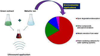 Graphical abstract: Green extract-mediated synthesis of metallic nanoparticles assisted by ultrasound: a critical review for environmental applications