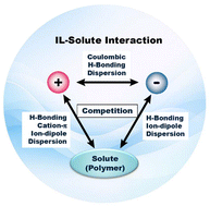 Graphical abstract: Polymers in ionic liquids and ionic liquids in polymers: critical factors for compatibility and materialization