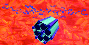 Graphical abstract: A bolaamphiphilic sexithiophene with liquid crystalline triangular honeycomb phase