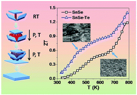 Graphical abstract: Crystallographically textured SnSe nanomaterials produced from the liquid phase sintering of nanocrystals