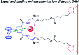 Graphical abstract: Enhanced voltammetric anion sensing at halogen and hydrogen bonding ferrocenyl SAMs