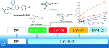 Graphical abstract: Exploring the solid form landscape of the antifungal drug isavuconazole: crystal structure analysis, phase transformation behavior and dissolution performance