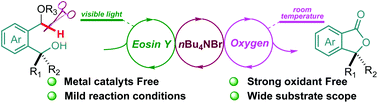 Graphical abstract: Phthalide synthesis through dehydrogenated lactonization of the C(sp3)–H bond by photoredox catalysis