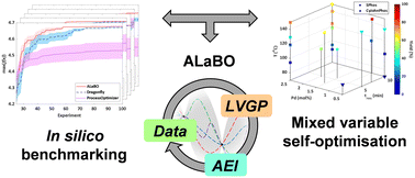 Graphical abstract: Adaptive mixed variable Bayesian self-optimisation of catalytic reactions