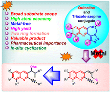 Graphical abstract: Construction of five- and seven-membered rings facilitated by alkyne–azide functionality: access to quinoline fused triazolo-azepines