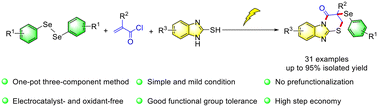 Graphical abstract: Electrochemical synthesis of selenyl imidazo[2,1-b]thiazinones via three-component reactions