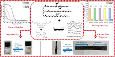 Graphical abstract: Development of sustainable carbon fiber composites using dual dynamic epoxy vitrimers: a synergy of stiffness, flexibility, and recyclability