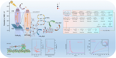 Graphical abstract: Construction of a Z-scheme PCN-222/CoFe2O4 heterojunction for efficient photo-Fenton tetracycline hydrochloride degradation: mechanism and pathways