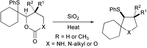 Graphical abstract: Stereoselective substituted pyrrolidine and cyclic ether synthesis by PhS migration