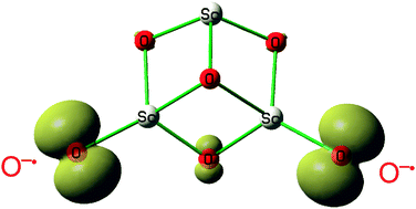 Graphical abstract: Electronic structure and reactivity of a biradical cluster: Sc3O6−