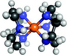 Graphical abstract: Computational study of the spin-state energies and UV-Vis spectra of bis(1,4,7-triazacyclononane) complexes of some first-row transition metal cations