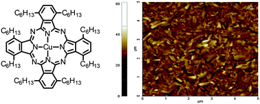 Graphical abstract: A liquid crystalline copper phthalocyanine derivative for high performance organic thin film transistors