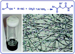 Graphical abstract: Synthesis of peptoid based small molecular gelators by a multiple component reaction