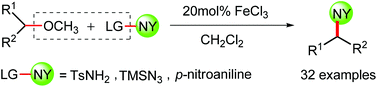 Graphical abstract: Iron-catalyzed N-alkylation using π-activated ethers as electrophiles
