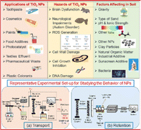 Graphical abstract: Fate of TiO2 nanoparticles in the environment: a review on the transport and retention behavior in the soil compartment