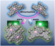 Graphical abstract: Facile dimerization strategy for producing narrowband green multi-resonance delayed fluorescence emitters