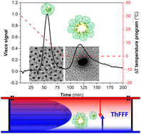 Graphical abstract: Unravelling the thermo-responsive evolution from single-chain to multiple-chain nanoparticles by thermal field-flow fractionation