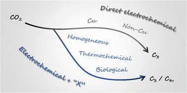 Graphical abstract: Recent advances in upgrading CO2 to C3+ products via electrochemical and complementary engineering