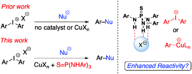 Graphical abstract: Thiophosphoramides as cooperative catalysts for copper-catalyzed arylation of carboxylates with diaryliodonium salts