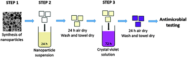 Graphical abstract: Lethal photosensitisation of Staphylococcus aureus and Escherichia coli using crystal violet and zinc oxide-encapsulated polyurethane