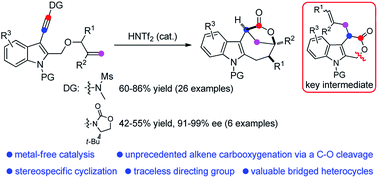 Graphical abstract: Metal-free alkene carbooxygenation following tandem intramolecular alkoxylation/Claisen rearrangement: stereocontrolled access to bridged [4.2.1] lactones