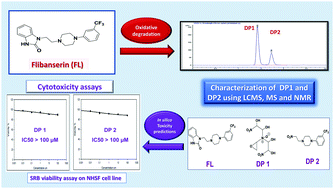 Graphical abstract: Insights into flibanserin oxidative stress degradation pathway: in silico – in vitro toxicity assessment of its degradates