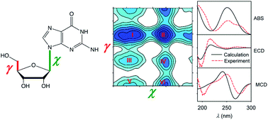 Graphical abstract: Natural and magnetic circular dichroism spectra of nucleosides: effect of the dynamics and environment