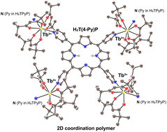 Graphical abstract: Crystalline paramagnetic supramolecular 2D-polymer of the tetra(4-pyridyl)porphyrin and terbium(iii) complex
