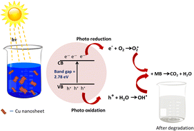 Graphical abstract: Two-dimensional Cu nanostructures for efficient photo-catalytic degradation of methylene blue