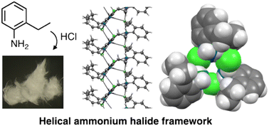 Graphical abstract: Helical ammonium halide framework constituting polar conglomerate crystals of 2-ethylanilinium chloride