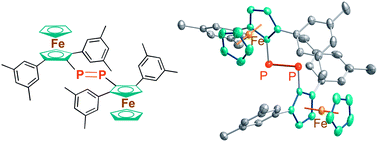 Graphical abstract: Synthesis of a stable 1,2-bis(ferrocenyl)diphosphene