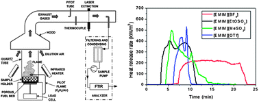 Graphical abstract: An innovative experimental approach aiming to understand and quantify the actual fire hazards of ionic liquids