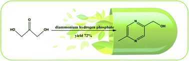 Graphical abstract: One-pot synthesis of 2-hydroxymethyl-5-methylpyrazine from renewable 1,3-dihydroxyacetone