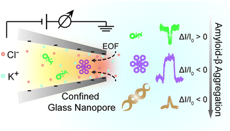 Graphical abstract: Single molecule sensing of amyloid-β aggregation by confined glass nanopores