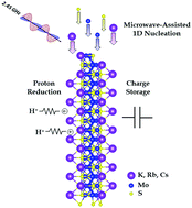 Graphical abstract: Direct solid-state nucleation and charge-transport dynamics of alkali metal-intercalated M2Mo6S6 (M = K, Rb, Cs) nanorods