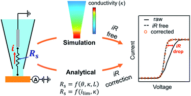 Graphical abstract: iR drop in scanning electrochemical cell microscopy