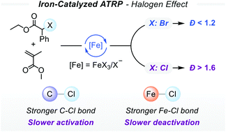 Graphical abstract: Effect of halogen and solvent on iron-catalyzed atom transfer radical polymerization