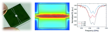 Graphical abstract: Glass-patternable notch-shaped microwave architecture for on-chip spin detection in biological samples