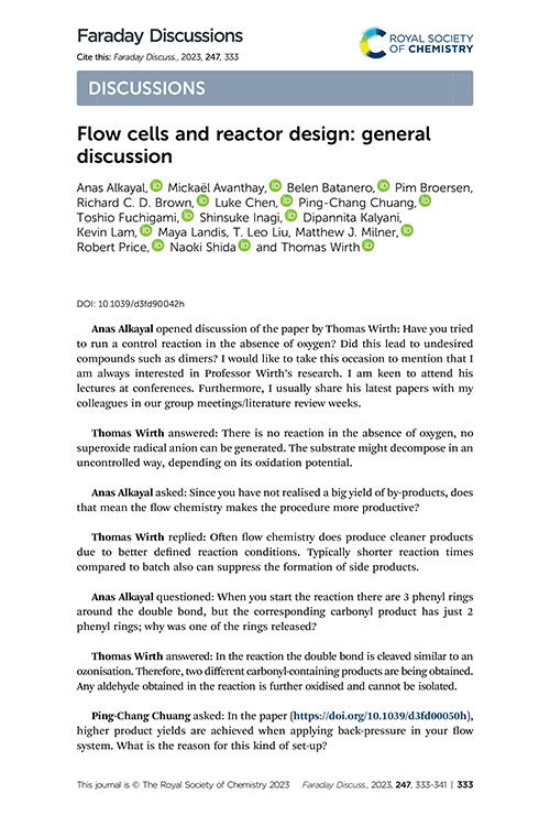 Flow cells and reactor design: general discussion