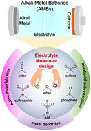 Graphical abstract: Recent advances in electrolyte molecular design for alkali metal batteries
