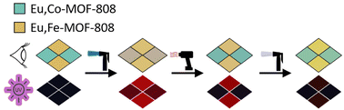 Graphical abstract: Transition metal and lanthanide modified MOF-808 for barcode design