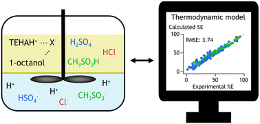 Graphical abstract: Thermodynamic model for synergistic solvent extraction of mineral acids by tris(2-ethylhexyl)amine and 1-octanol