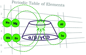 Graphical abstract: Determinants of the host–guest interactions between α-, β- and γ-cyclodextrins and group IA, IIA and IIIA metal cations: a DFT/PCM study