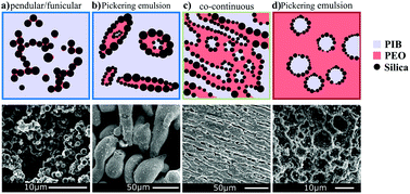 Graphical abstract: A microstructure-composition map of a ternary liquid/liquid/particle system with partially-wetting particles